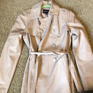 Express tan trench coat